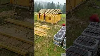 Turning a Pile of Wood into a Home #construction #diy #woodworking #bushcraft #transformation