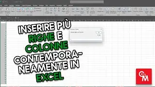 Inserire pi&ugrave; righe e colonne contemporaneamente in Excel