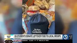 BRIGHT SPOT: Quinnipiac students donate leftover food to local groups