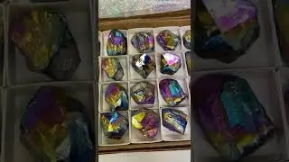Titanium Aura Quartz reveal #shorts #auraquartz #crystalhealing