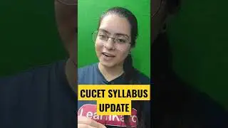 CUCET Syllabus Update| 3 Sections #shorts