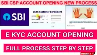 Sbi New account opening 2024 | Sbi CSP instant account opening | Sbi kiosk E-kyc account opening