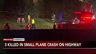5 killed after small plane crash along I-40 in Nashville, Tennessee