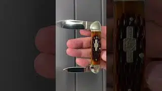 Rough Ryder Amber Jigged Bone Canoe.