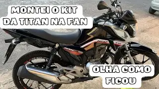 MONTEI O KIT DA CG TITAN 2022 NA CG FAN 160-MONTAGEM COMPLETA -D80-