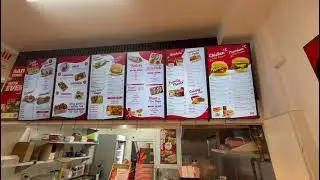 Menu design for restaurant LED TV screen