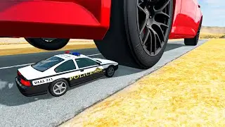 Satisfying car vs Huge wheel crash - SN3 #870 | BeamNG drive Live