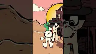 Cowboy showdown (song by Enio Moricone) #animation #funny