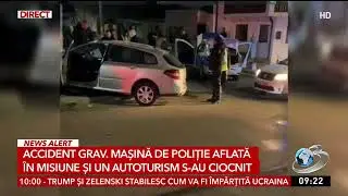 O maşină de poliţie a fost implicată &icirc;ntr-un accident &icirc;n Medgidia: doi agenţi şi un t&acirc;năr, răniţi