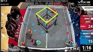 Illinois Regionals : Division 1 - QF #1-1 - 3695C & 355Z vs 60441T & 355A - Auton + Driver