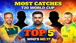Top 5 Fielders with Most Catches in T20 World Cups 🏏 | All-Time Records