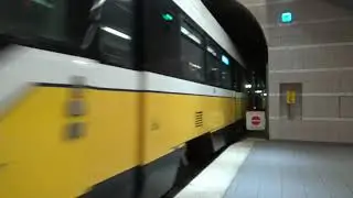 DART Blue Line train arrives at Cityplace Uptown Station