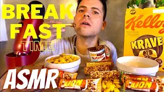 ASMR CEREAL W/ Milk | Chocolate & Caramel Cereal Bars ASMR MUKBANG 먹방 | EATING SOUNDS