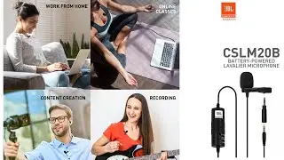 JBL Commercial CSLM20 and CSLM20B lavalier microphone, best microphone for Youtube & home office use