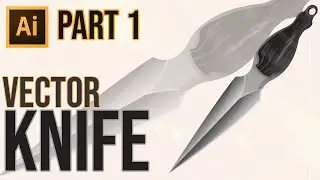 Adobe Illustrator Tutorial | How to Draw Knife Vector Part 1