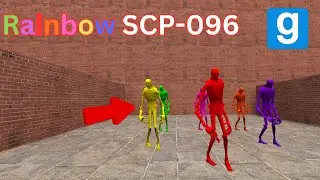Rainbow SCP-096 in Big Maze Chasing me (Garry's Mod)