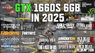 GTX 1660 Super 6GB - Test in 50 Games in 2025