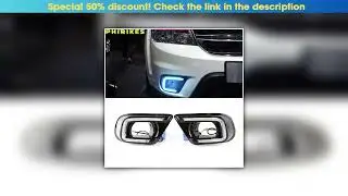 Flash Sale 2PCS LED Car Daytime Running Light Fog Lamp Hole Turn Signal DRL For Dodge Journey FIAT&bull;
