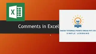MS Excel - Comments | Chapter 17