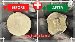 Switzerland coin🇨🇭 5 Franc 1981 - 44 years old coin - satisfying ASMR