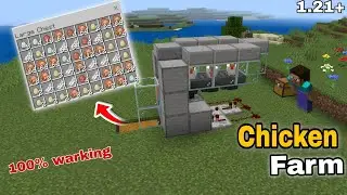 Easy Automatic Chicken Farm in Minecraft (Java & Bedrock) || Unlimited Food & Feathers!