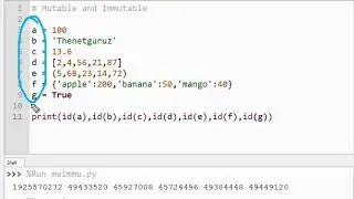 Mutable and Immutable Types
