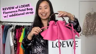 🌸Review: LOEWE Mini Flamenco Petal bag with extra strap - initial use, what fits, mod shots