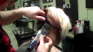 Short Hair Cut Blending Thick Hair. Scissors/Clipper Cut