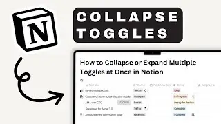 How to Collapse or Expand Multiple Toggles at Once in Notion | Notion Tutorial (2025)