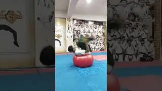 😂😂back flip on yoga ball