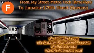 MTA NYCT R179 (F) To 179th Street From Jay Street | MTAoR BMT/IND Midtown Lines