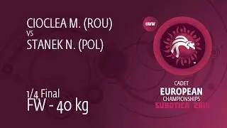 1/4 FW - 40 kg: M. CIOCLEA (ROU) df. N. STANEK (POL) by TF, 12-2