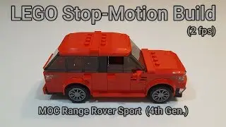 LEGO Stop-Motion Build - MOC Range Rover Sport (4th Gen.) (2 fps) - How-To Tutorial Instructions
