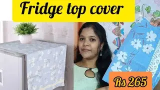 FRIDGE TOP 📔🔝 cover ###jute finishing with side pockets # 