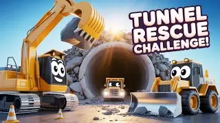 Tunnel Collapse Rescue | 3D Cartoon Construction Story for Kids |@Giggleulagam 