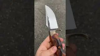 🤩FANCY🤩 Custom Knife with OUTSTANDING Burl Handle!