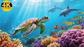 The Best 4K Aquarium - Dive Into The Mesmerizing Underwater Realm, Sea Jellyfish, Coral Reefs .