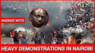 Waende Wote! heavy Demonstrations Rocks Nairobi CBD over Gachagua impeachment, hustlers blocks roads
