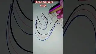 calligraphy with three markers ✍️📝🖍️##calligraphy