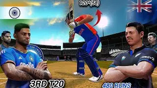 Who Will Dominate? Ind vs NZ 3rd T20 Showdown - Epic Real Cricket Gameplay!