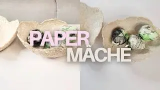 Простой декор из папье-маше своими руками | Миски и мраморные груши из папье-маше | Современные и...