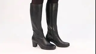 Gabor Hillary Womens Black Long Zip Boots