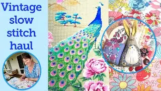 Vintage linen & haberdashery haul | Embroiderers Guild Destash #thriftythursday #slowstitching