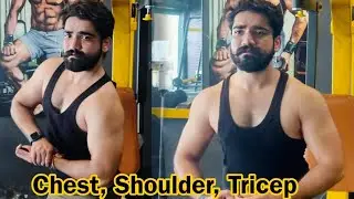 Day49-Monday | Chest Delt Triceps Abs Workout | 90Days Transformation