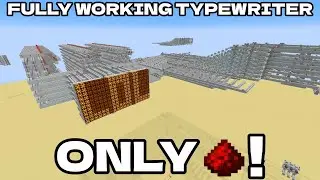 How to make a Working Typewriter with Just Redstone in Minecraft!