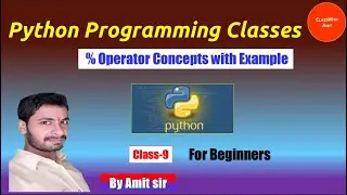 Python Programming classes in hindi class 9 By Amit sir. Modulo (%) Operator concepts with examples.