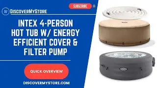 Intex Simple  4 Person Hot Tub Set with Energy Efficient Cover and Filter Pump