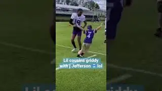 Kirk cousins son hitting the griddy with Justin Jefferson 😂🐐🔥