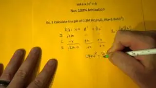 pH Calculations of Weak Acids
