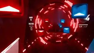 Playing with beat saber custom songs for the first time!! (link for tutorial in the bio)
